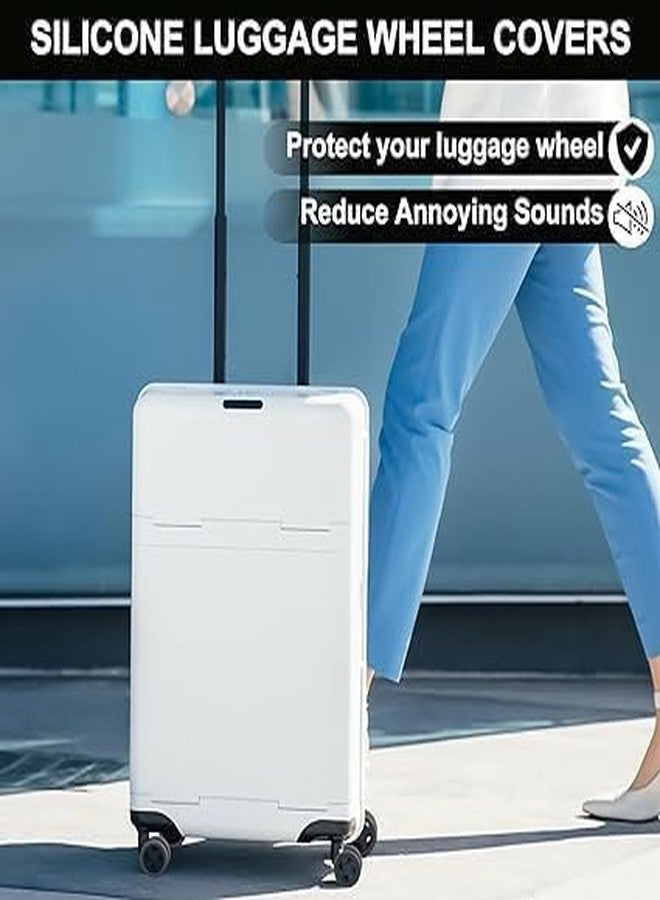 HETNIT Travel Luggage Wheel Cover Protector Shock-Proof Anti Scratch for Protect Suitcase Wheels Protective Covers for Most Luggage Wheel and Chair No Noise Luggage Wheel Protection Cover (16 PCS) - Image 2